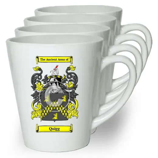 Quigg Set of 4 Latte Mugs