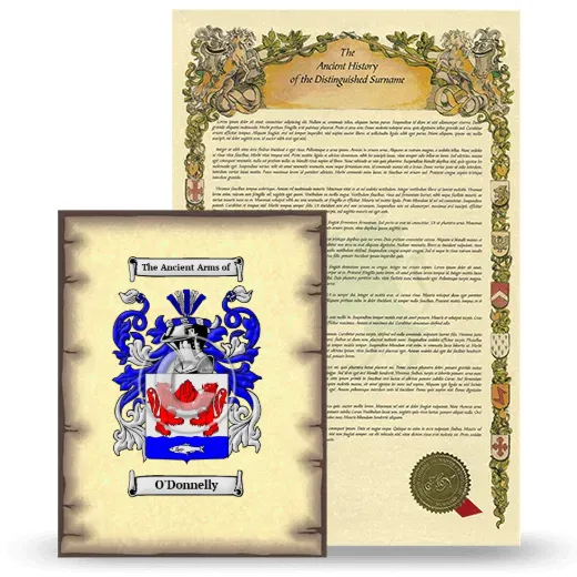 O'Donnelly Coat of Arms and Surname History Package