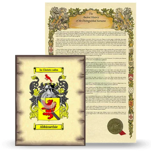 Abbirnethie Coat of Arms and Surname History Package