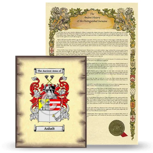 Anhalt Coat of Arms and Surname History Package