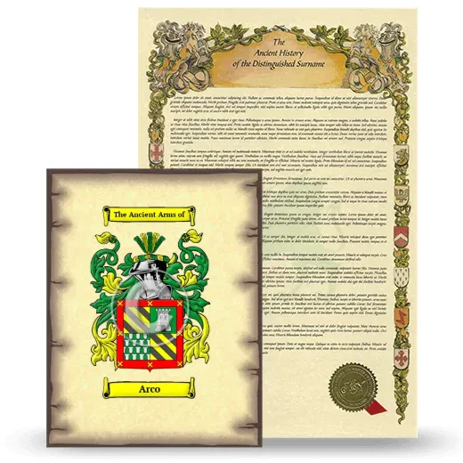 Arco Coat of Arms and Surname History Package