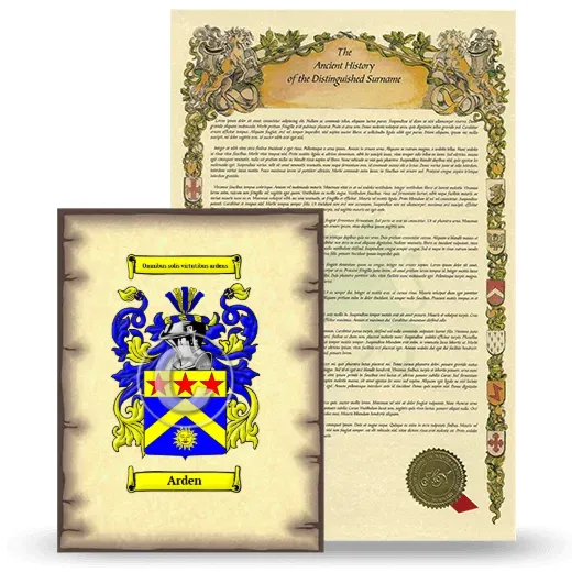 Arden Coat of Arms and Surname History Package