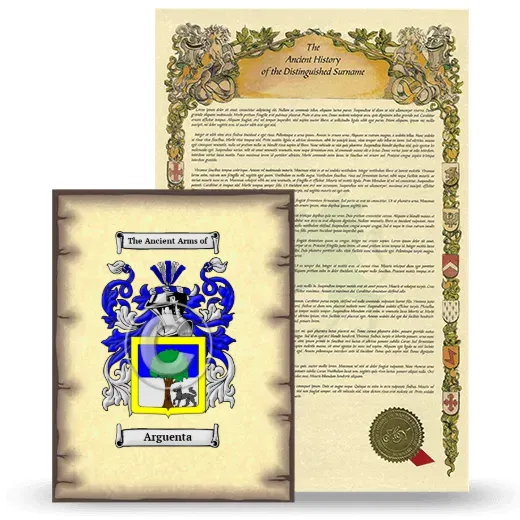 Arguenta Coat of Arms and Surname History Package