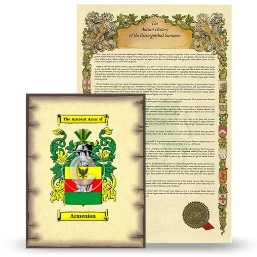 Armenian Coat of Arms and Surname History Package