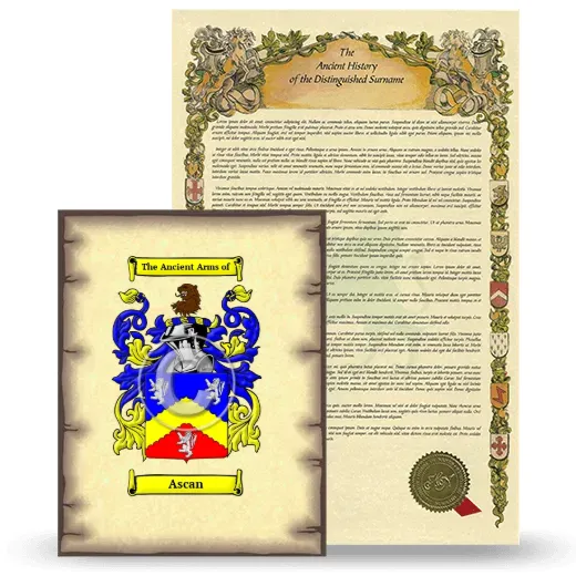 Ascan Coat of Arms and Surname History Package