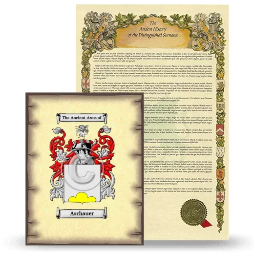 Aschauer Coat of Arms and Surname History Package
