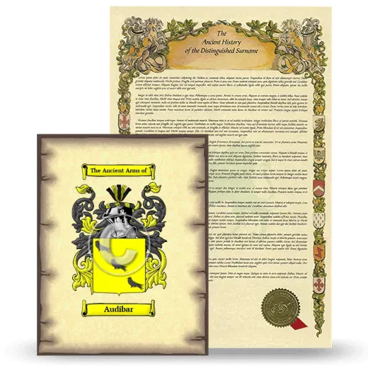 Audibar Coat of Arms and Surname History Package