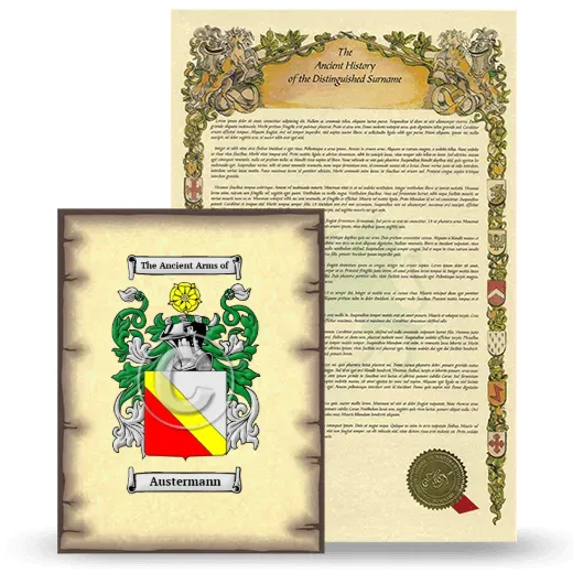 Austermann Coat of Arms and Surname History Package