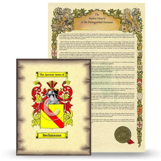 Bachmanns Coat of Arms and Surname History Package
