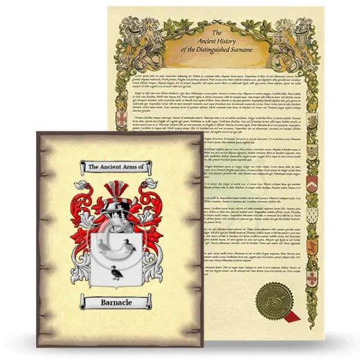 Barnacle Coat of Arms and Surname History Package
