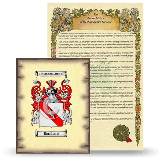Barnhard Coat of Arms and Surname History Package