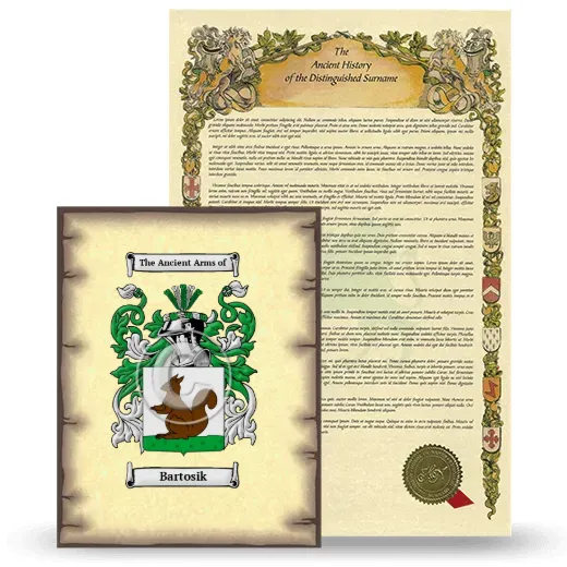 Bartosik Coat of Arms and Surname History Package
