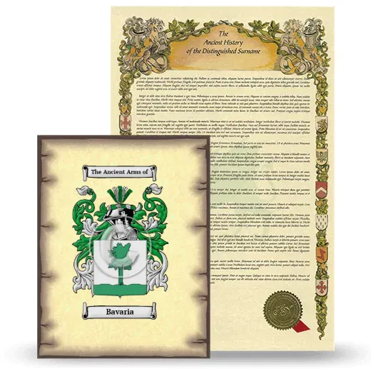 Bavaria Coat of Arms and Surname History Package