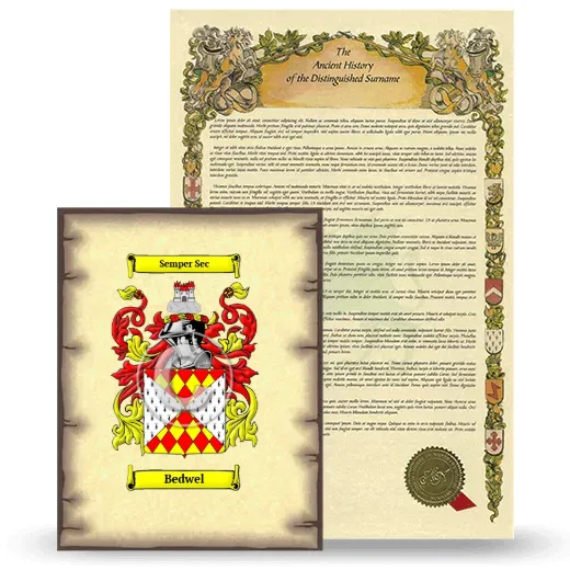 Bedwel Coat of Arms and Surname History Package