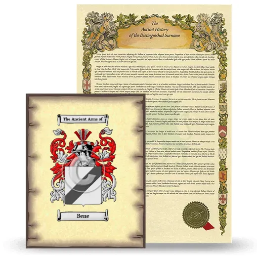 Bene Coat of Arms and Surname History Package
