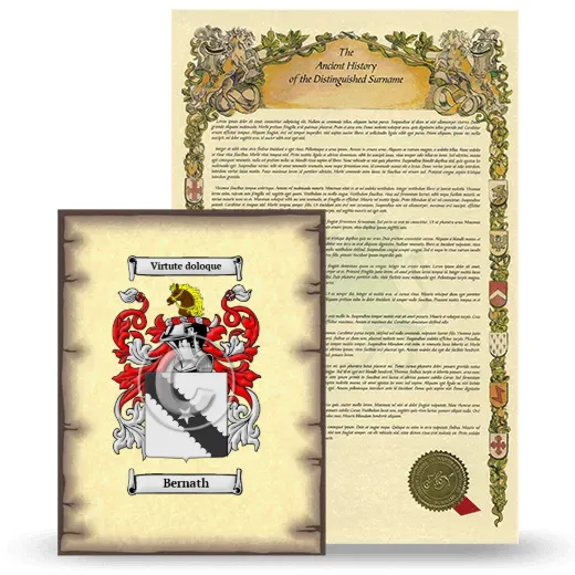Bernath Coat of Arms and Surname History Package