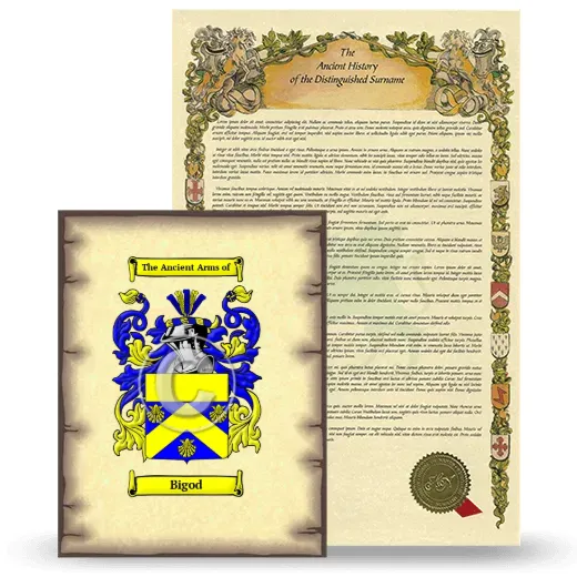 Bigod Coat of Arms and Surname History Package