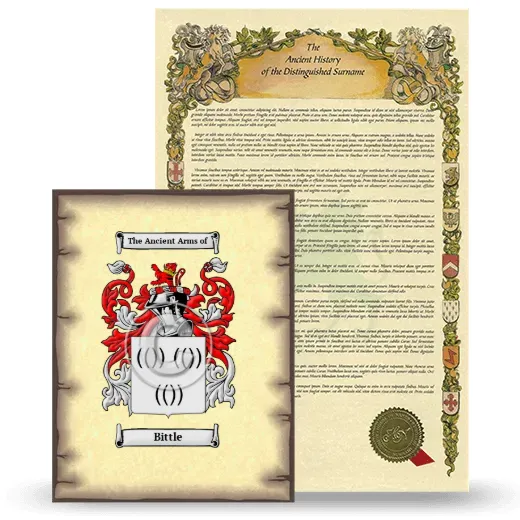 Bittle Coat of Arms and Surname History Package