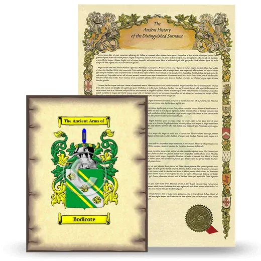 Bodicote Coat of Arms and Surname History Package