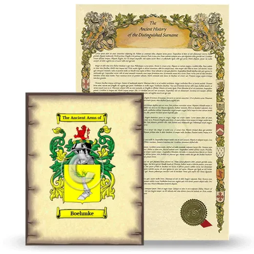Boehmke Coat of Arms and Surname History Package