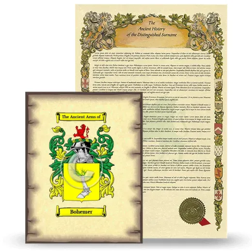Bohemer Coat of Arms and Surname History Package