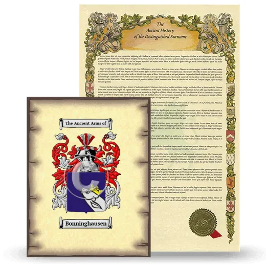 Bonninghausen Coat of Arms and Surname History Package
