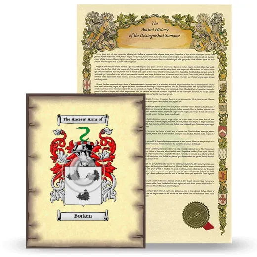 Borken Coat of Arms and Surname History Package