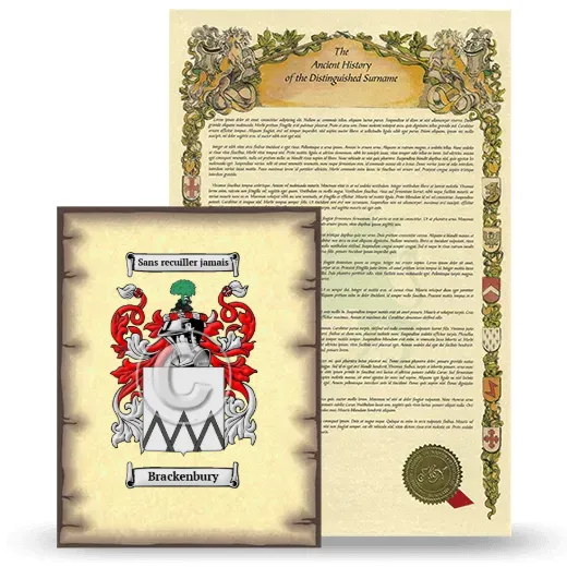 Brackenbury Coat of Arms and Surname History Package