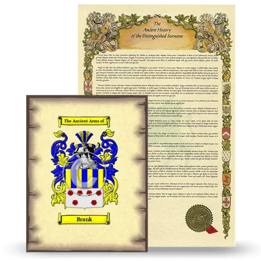 Brank Coat of Arms and Surname History Package