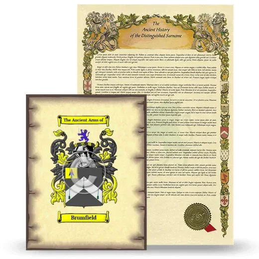 Brumfield Coat of Arms and Surname History Package