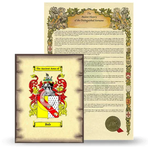 Bub Coat of Arms and Surname History Package