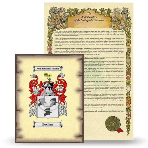 Buchen Coat of Arms and Surname History Package