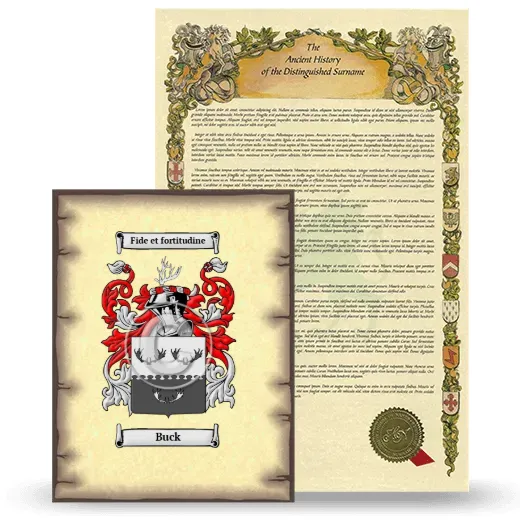 Buck Coat of Arms and Surname History Package