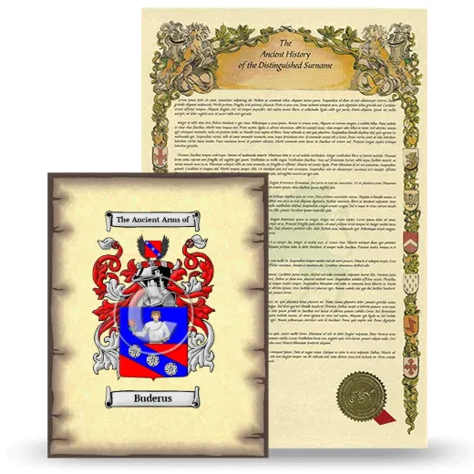 Buderus Coat of Arms and Surname History Package