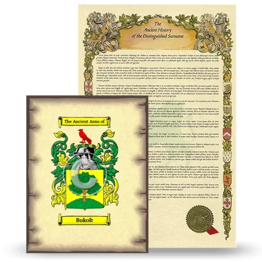 Bukolt Coat of Arms and Surname History Package