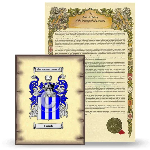 Camb Coat of Arms and Surname History Package
