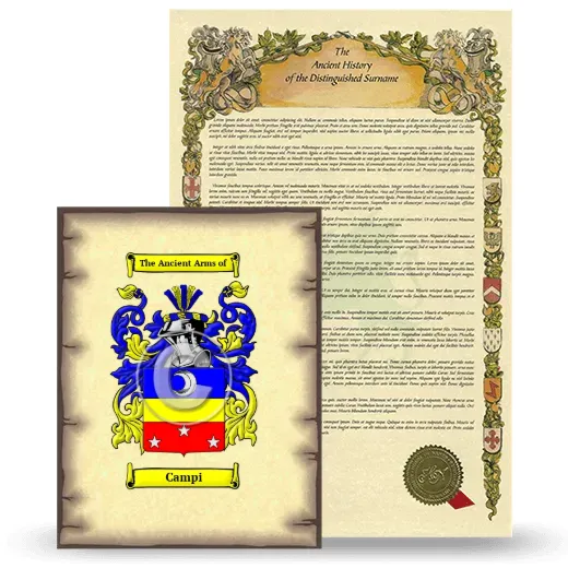 Campi Coat of Arms and Surname History Package
