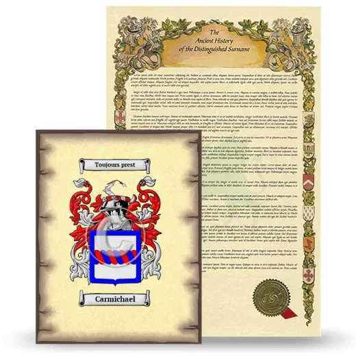 Carmichael Coat of Arms and Surname History Package