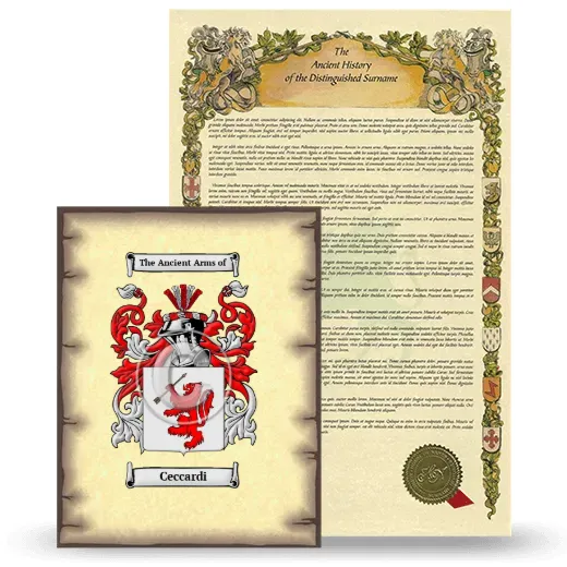 Ceccardi Coat of Arms and Surname History Package