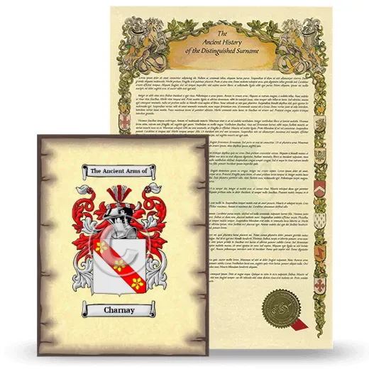Charnay Coat of Arms and Surname History Package