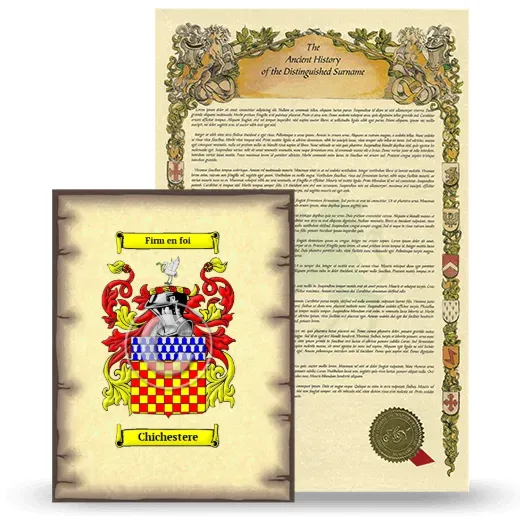Chichestere Coat of Arms and Surname History Package