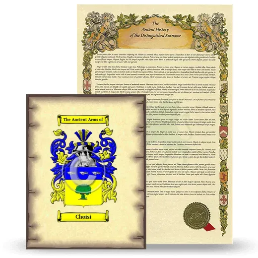 Choisi Coat of Arms and Surname History Package