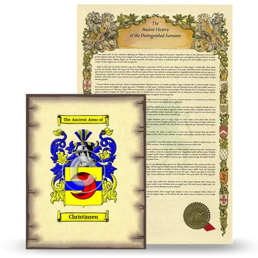 Christinsen Coat of Arms and Surname History Package