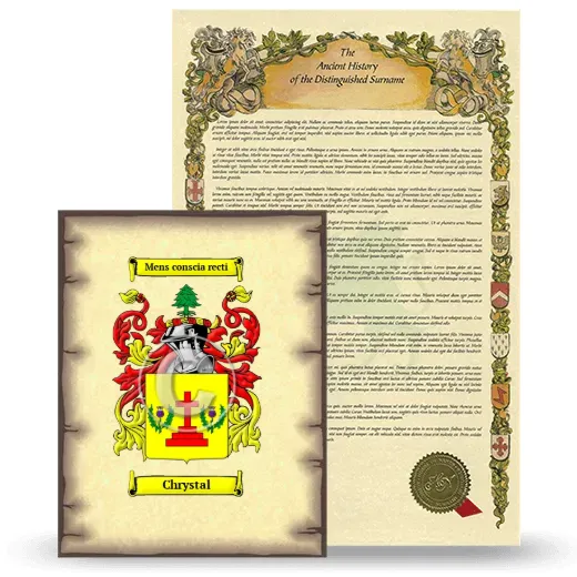 Chrystal Coat of Arms and Surname History Package