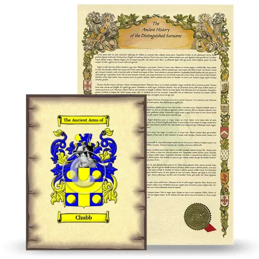 Chubb Coat of Arms and Surname History Package