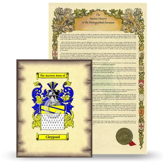 Claypool Coat of Arms and Surname History Package