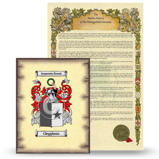 Clegghorn Coat of Arms and Surname History Package