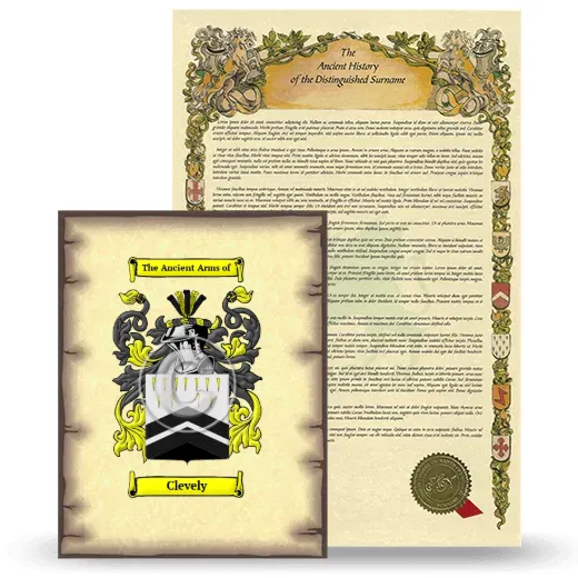 Clevely Coat of Arms and Surname History Package