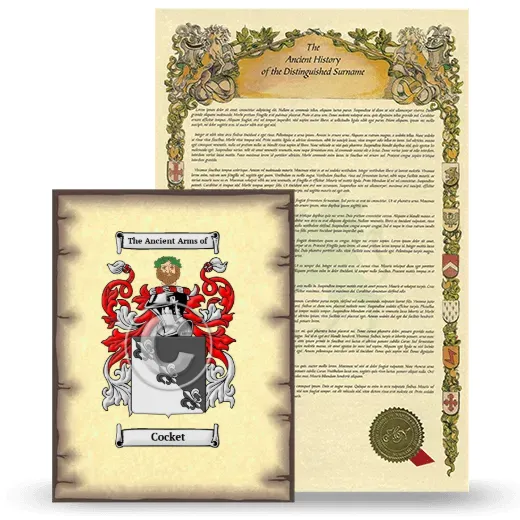 Cocket Coat of Arms and Surname History Package