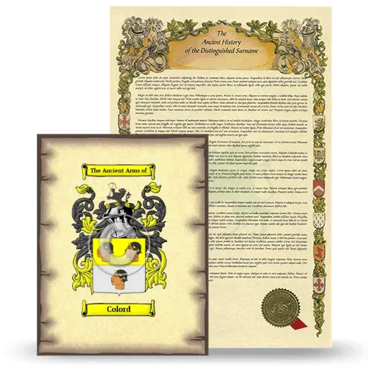 Colord Coat of Arms and Surname History Package